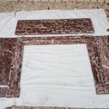 Fireplace in red marble from Languedoc