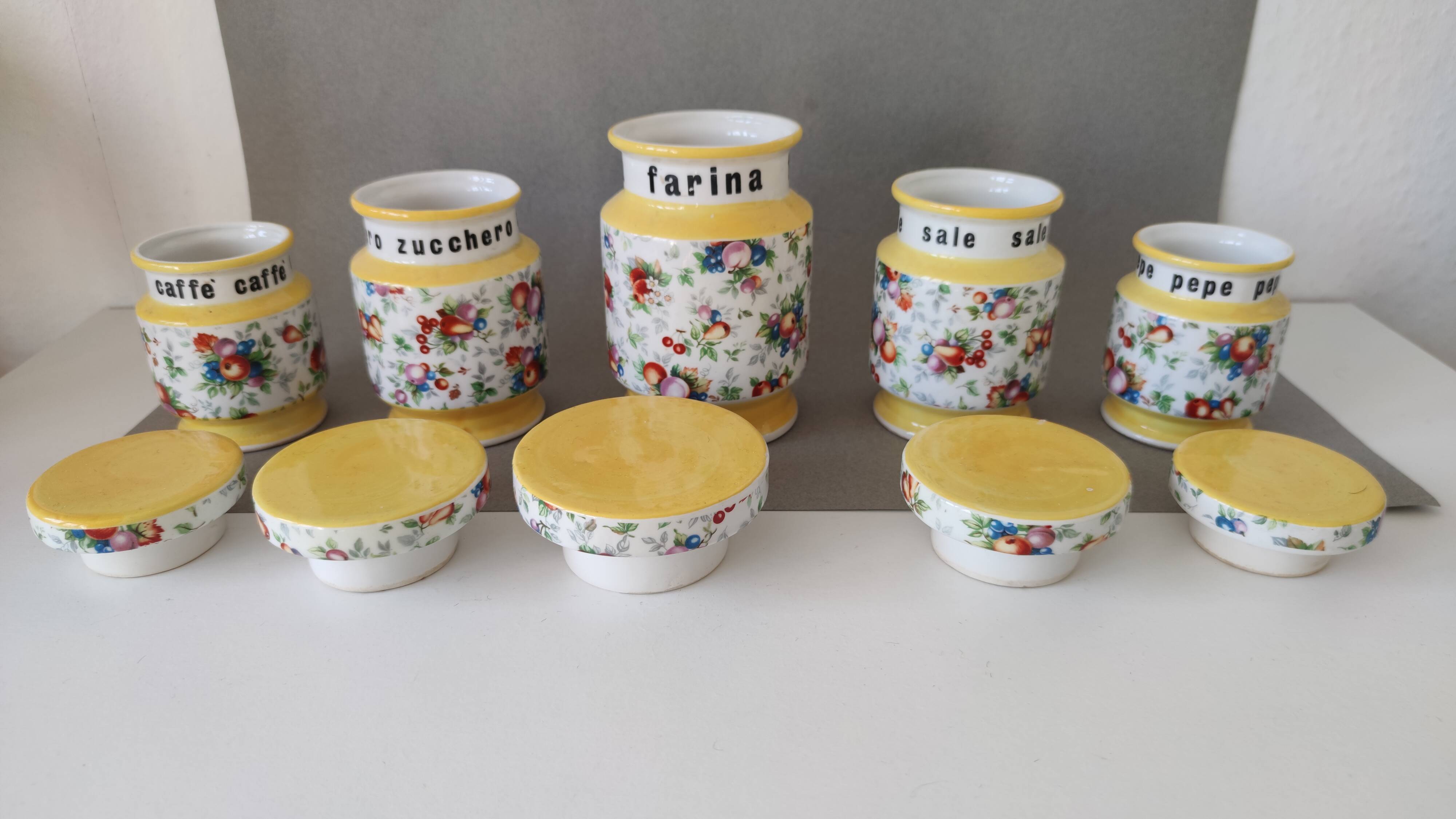 Lot pots a épices italien vintage
