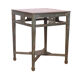 Old art deco console in original blue patina burmese teak
