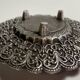 Antique Small Table Candlestick Holder Silver Plated Bronze Chiseled France