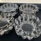 Set of 4 vintage piano or table legs in molded glass