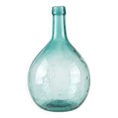 Old dame-jeanne signed v. ayelense - luminous turquoise glass