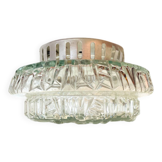 Glass flush mount ceiling or wall lamp