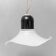 Vintage glass and metal pendant lamp – 1970s modernism