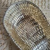 Woven silver-plated metal basket