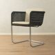 D44 cantilever chair by Tecta, 1980s, black mesh, chrome frame