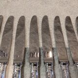 12 silver-plated dessert knives by Christofle Malmaison