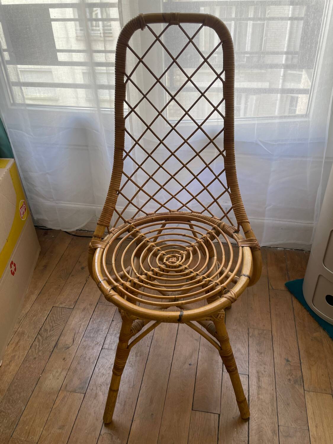 Chaise vintage en rotin