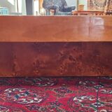 Table basse en loupe d'orme, par Roche Bobois, 1970