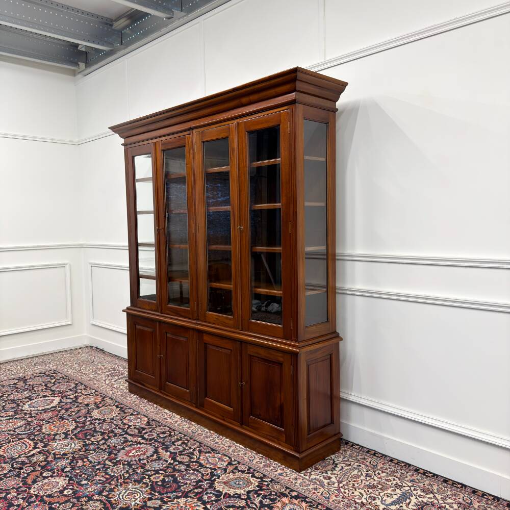 Classic English Bookcase with Glass Doors