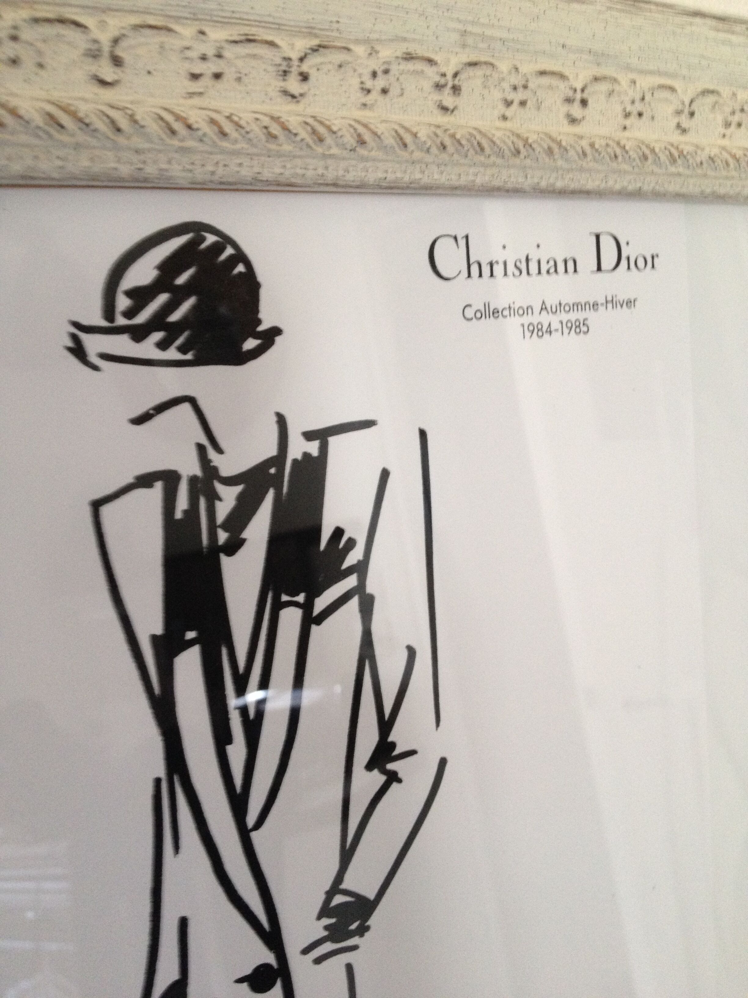 Christian dior: nice illustration / drawing / sketch of 80s press press mode