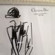 Christian dior: nice illustration / drawing / sketch of 80s press press mode