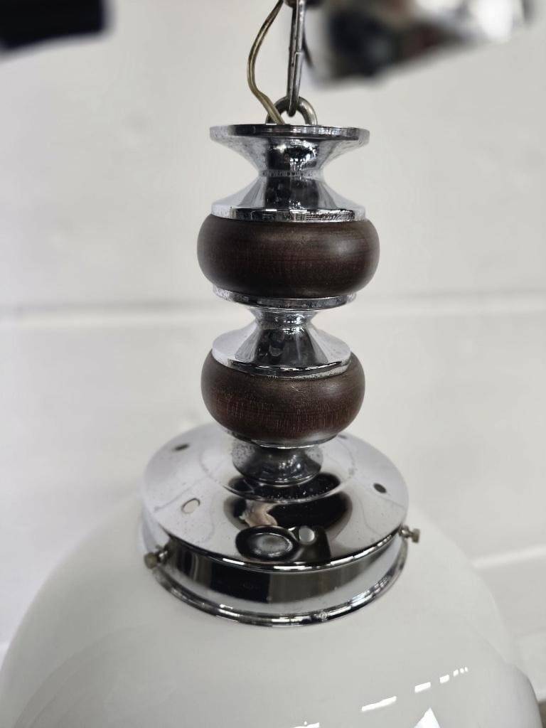 Vintage glass globe lamp / pendant lamp by Carlo Nason for Mazzega