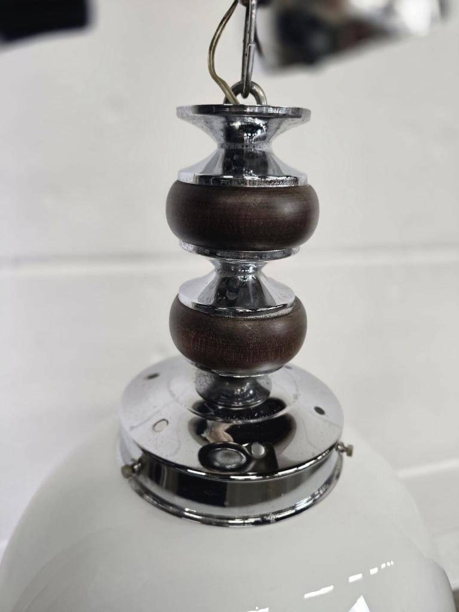 Vintage glass globe lamp / pendant lamp by Carlo Nason for Mazzega