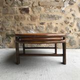 Oval rattan coffee table