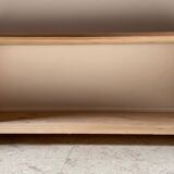 Vintage floor with double tops wood brut