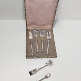 Set of dessert cutlery + 2 sugar tongs