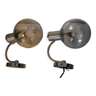 Pair wall lamps Delmas 1970