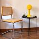 Chair in the B32 style, light wood and cane