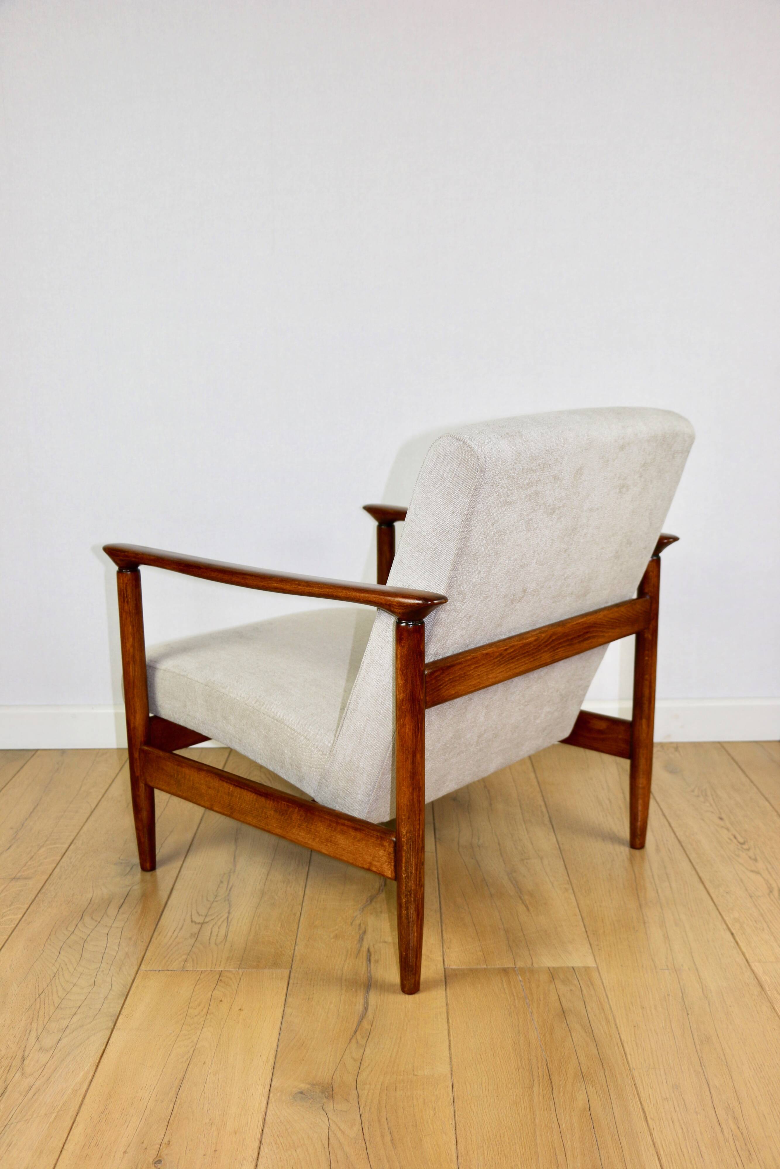 GFM-142 armchair, design by Edmund Homa from the 70s, beige