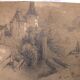 Collage dessins à la mine de plomb et craie blanche 1872