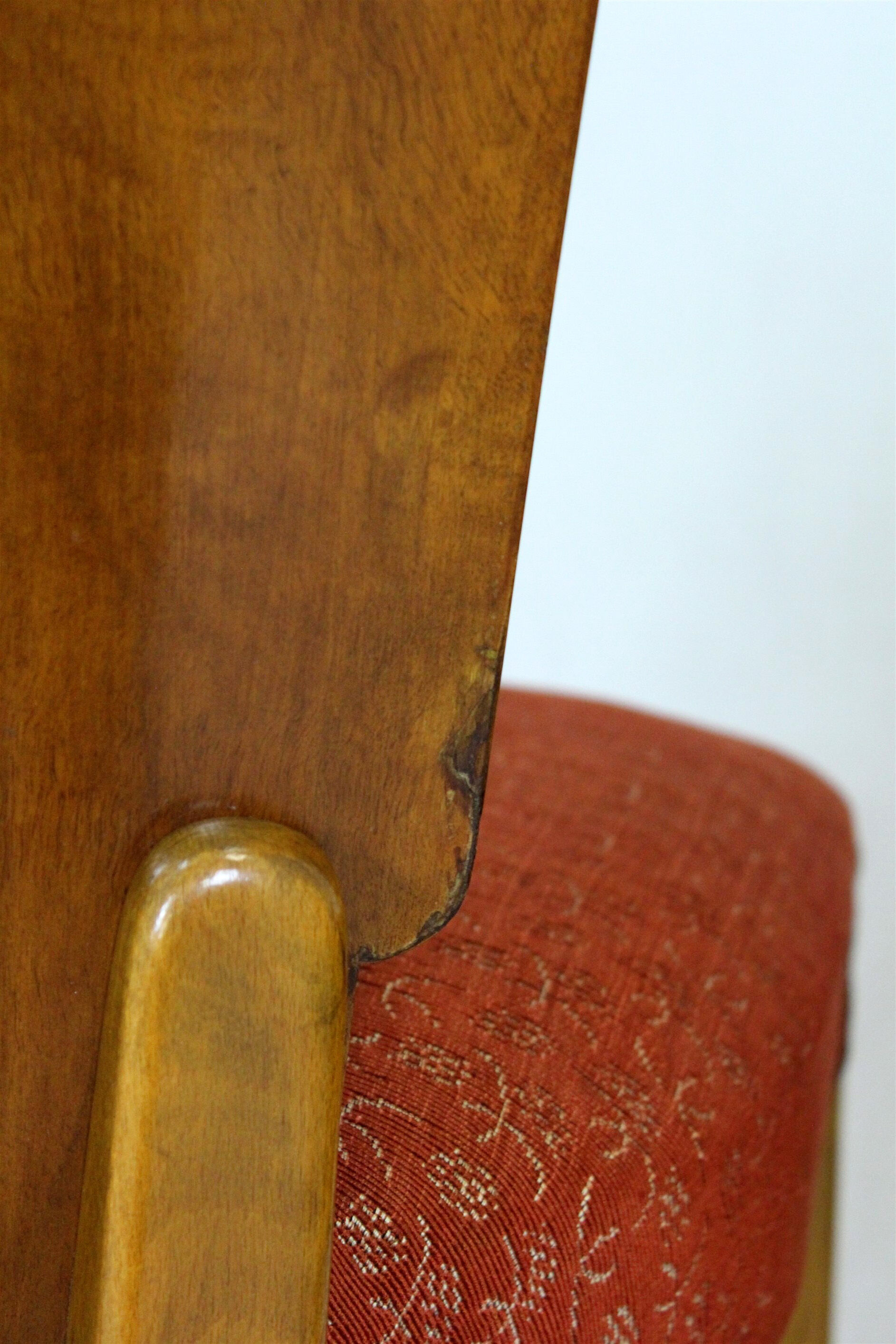 Art Deco H-214 Dining Chairs by Jindrich Halabala for ÚP Závody, 1950s, Set of 4