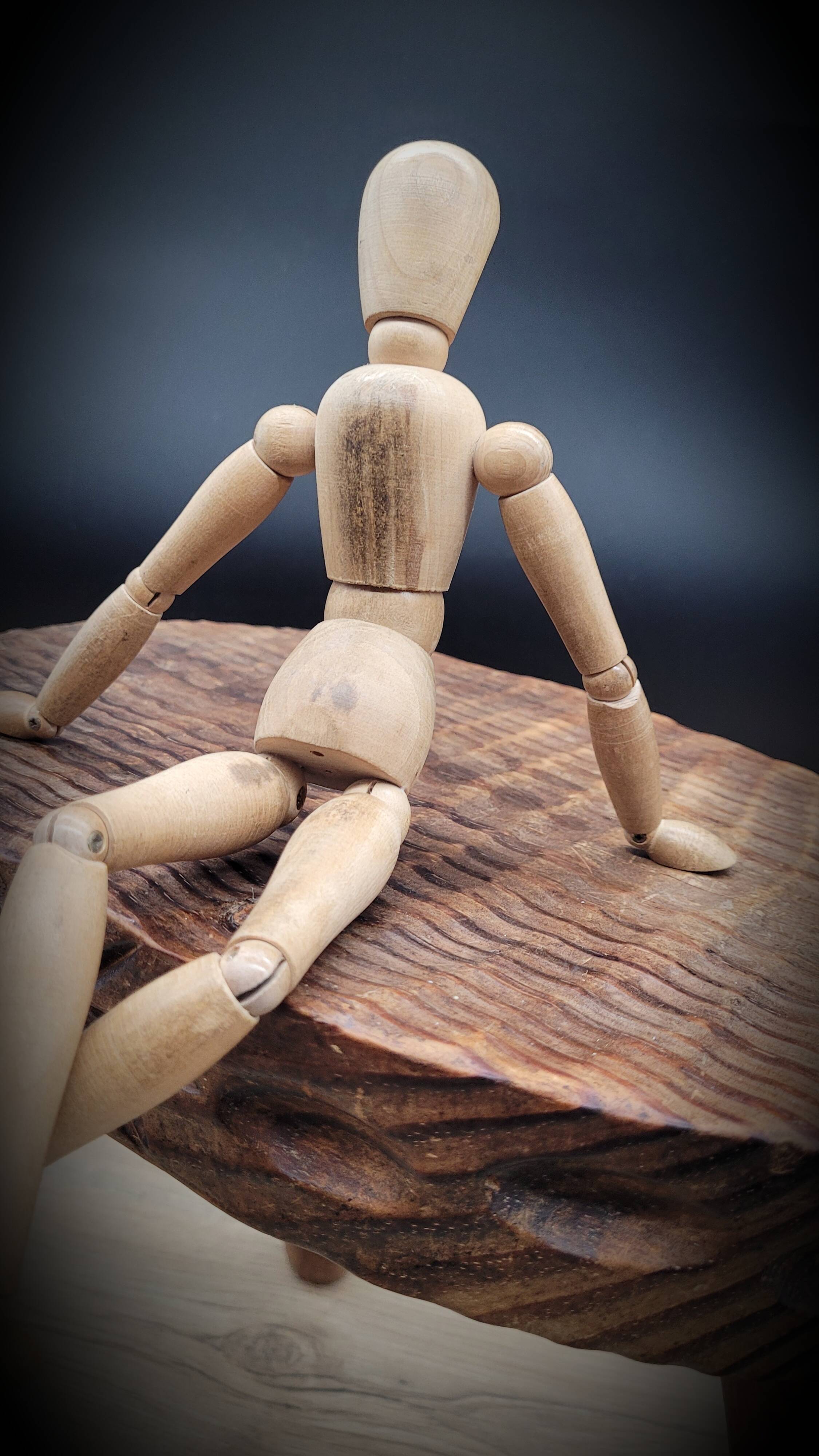 Oval tripod stool worked