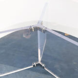 Vintage lucite & glass round dining table