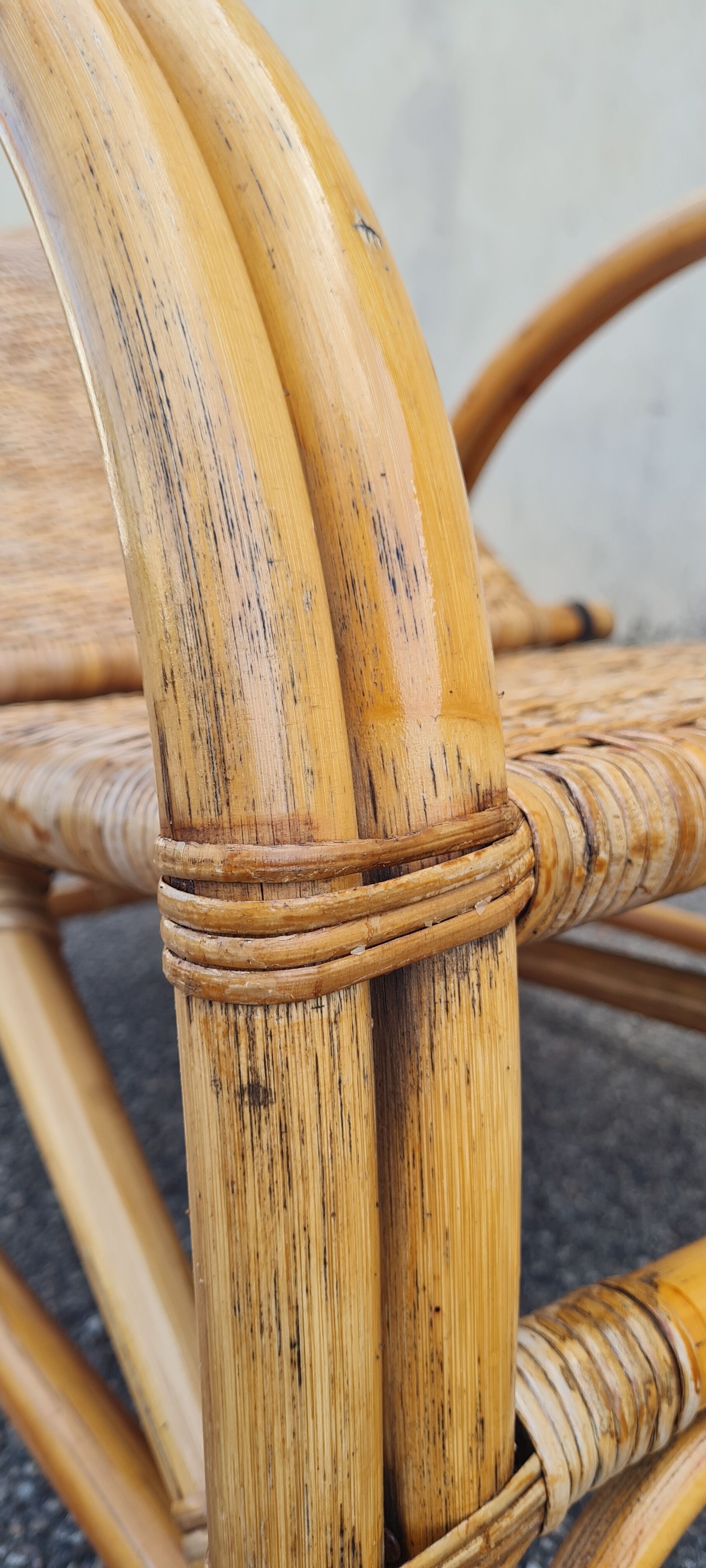 Rattan armchair