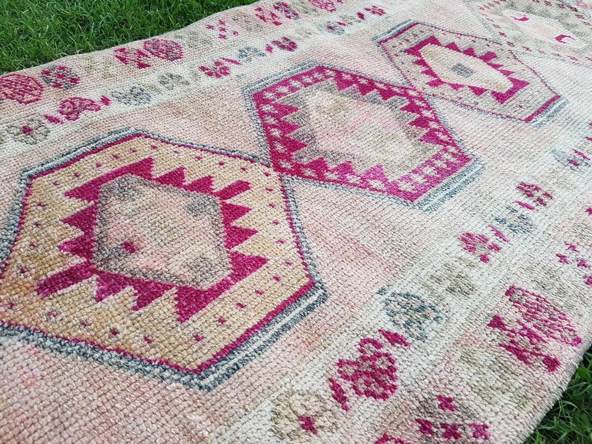 Vintage Turkish hallway rug 86x405 cm