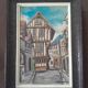 Peinture sur bois "Maison à colombages"