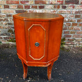 Vintage octagonal bar cabinet – leather top – Art Deco style – years