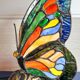 Stained glass butterfly lamp