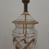 Crystal lamp foot and brass