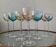 Set of 10 vintage stemmed glasses