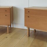 Set of 2 bedside tables from the middle of the century