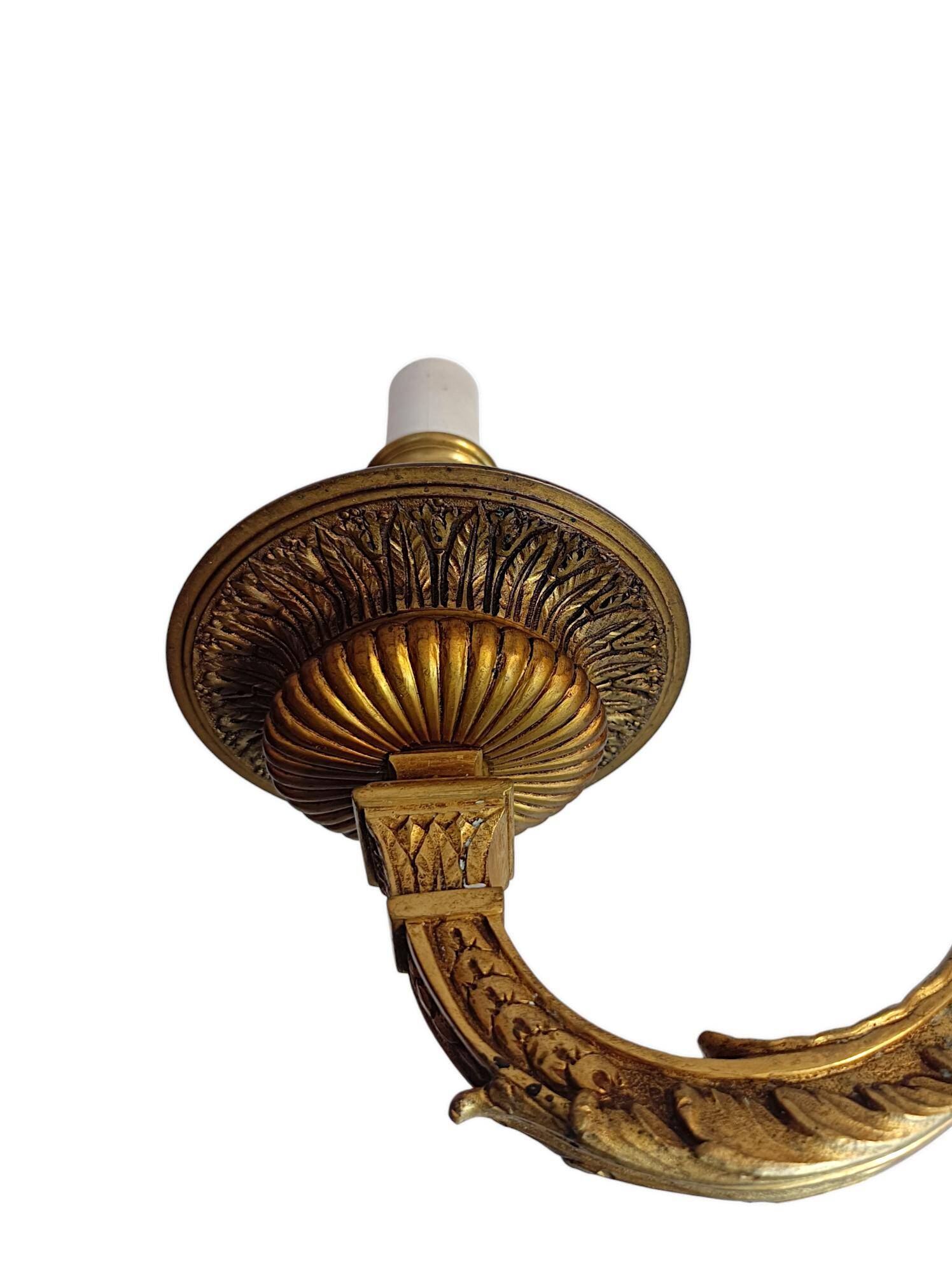 Victorian lustre in gilded and patinated bronze, Belle Époque ~1880