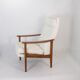 Scandinavian high back armchair from the 1960s adjustable headrest, restored