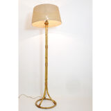 Rattan floor lamp from the 60s by Louis Sognot