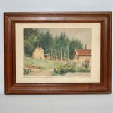 Antique painting Eberbach, 1907