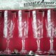 6 Antique Champagne Flutes in Arques Crystal, Saumur Model