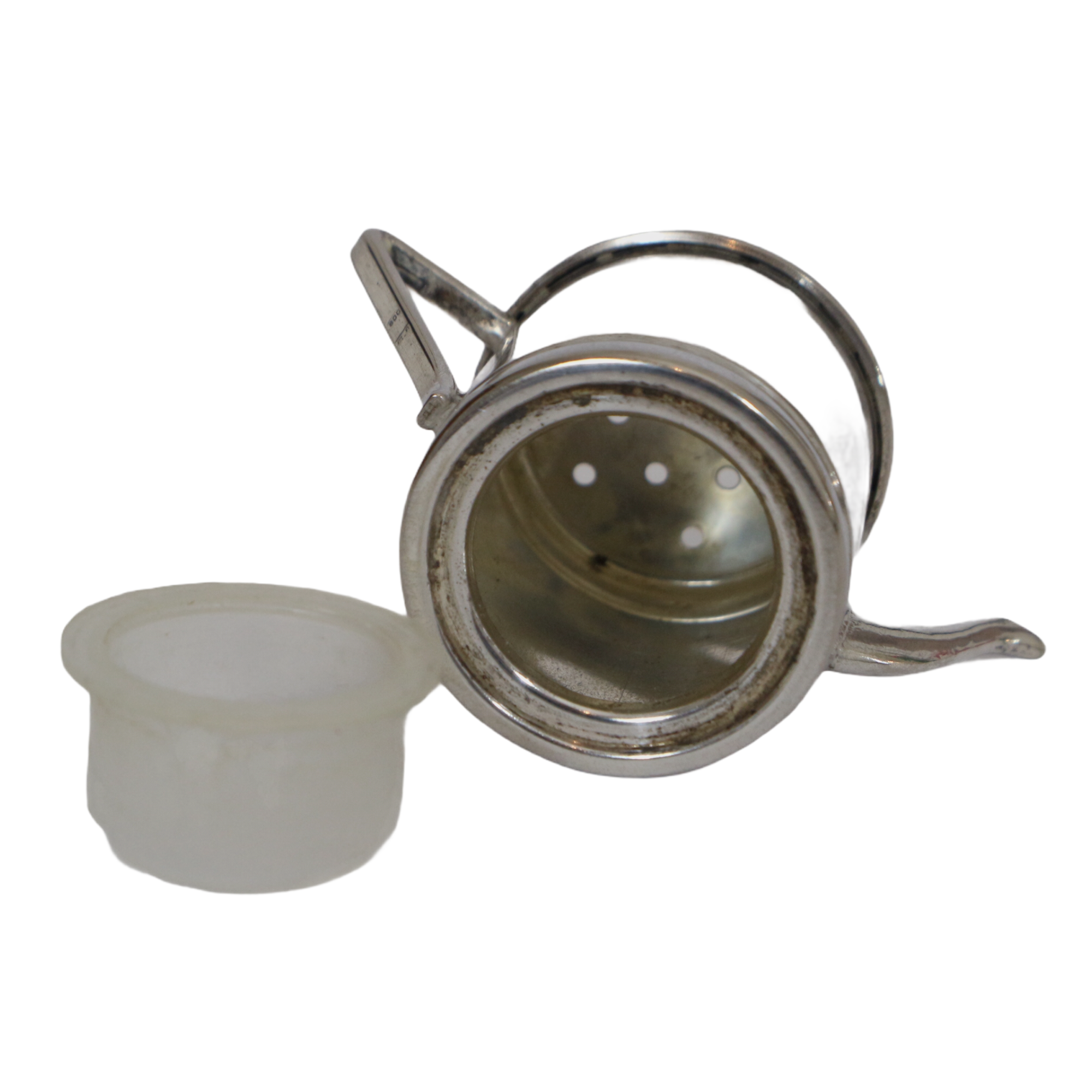 Théière argenté vintage forme miniature de moka napolitain
