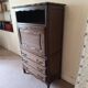 Vintage solid wood bar cabinet