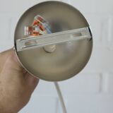 Vintage Trumpet Pendant Lamp Meblo Blue Plastic Hanging Light 1970's