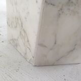 Set of 3 Italian Carrara Marble Side Tables, 1980s
