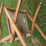 small folding chair canvas 1940 1950 camping