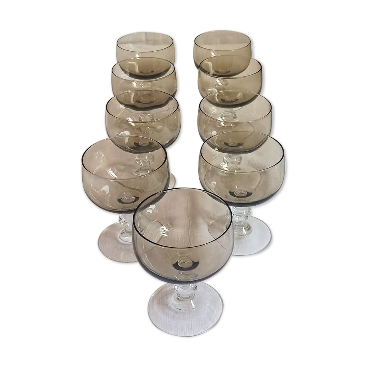 Set of 9 balloon glasses 70s