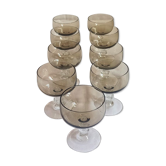 Lot de 9 verres ballon années 70