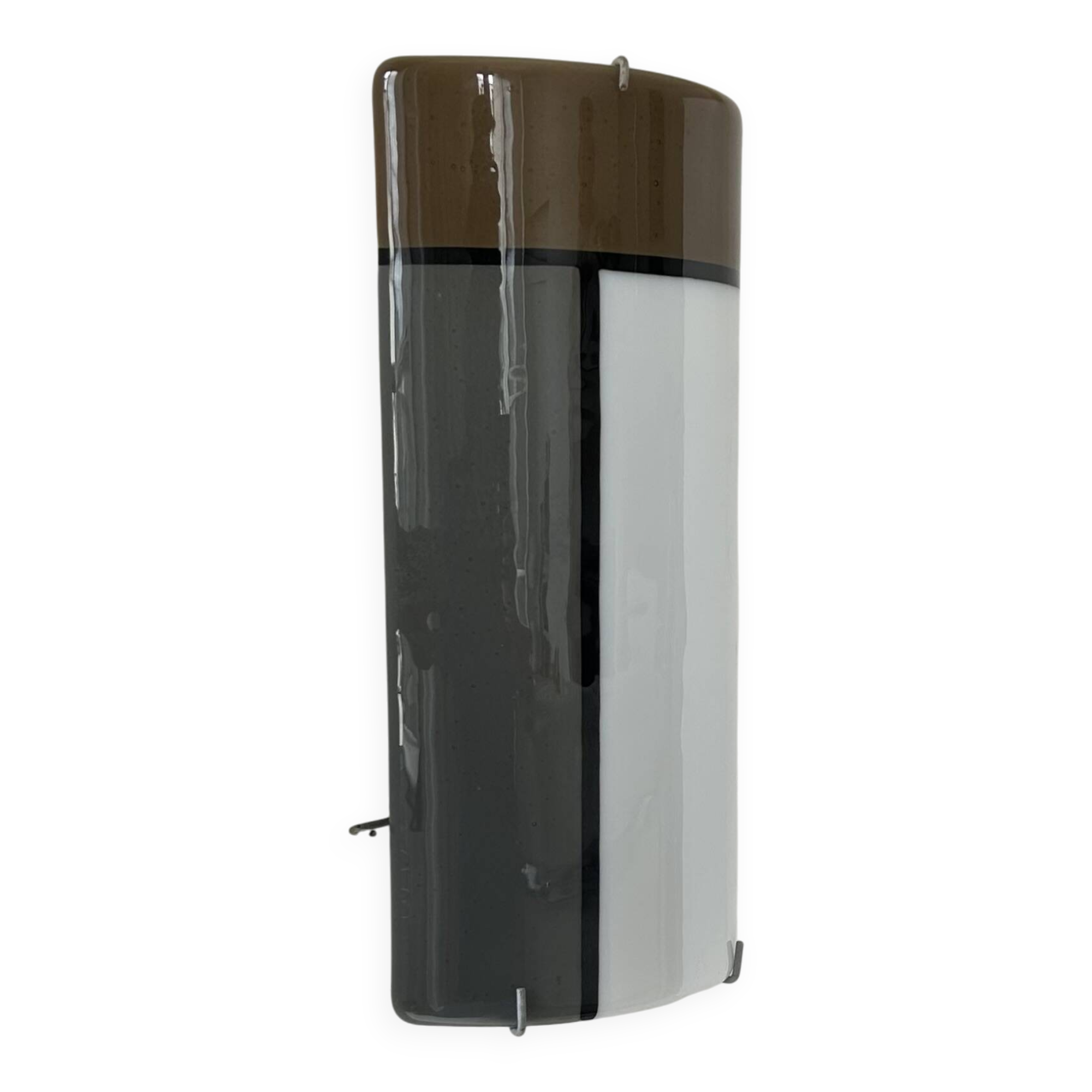 Vintage tempered glass wall lamp, Italy, 1980