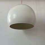 Vintage white metal pendant light, France 1980